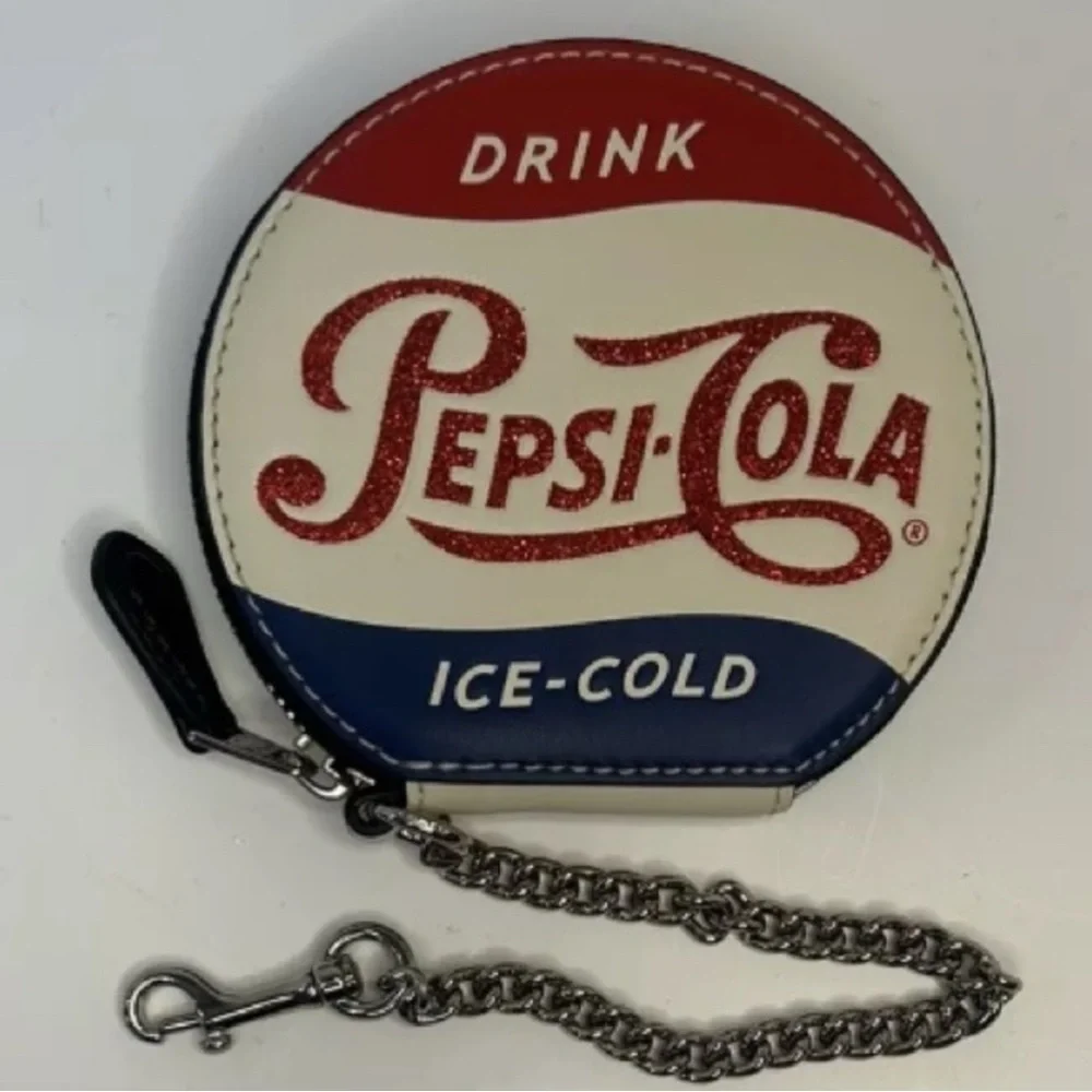 NWT Coach X Pepsi Leather Coin Purse Limited Edition